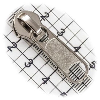 Бегунок №08, для витой молнии, галантерейный, простой, никель