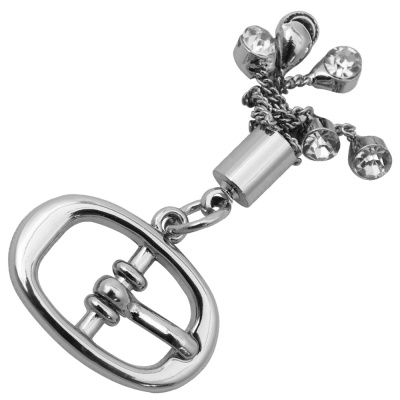 Пряжка 1552, под ремень 10 мм, никель со стразами, цена 