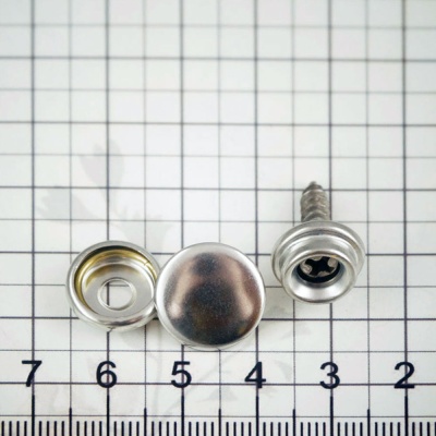 Кнопка кольцевая 15 мм, никель, с шурупом, цена 104.50 руб