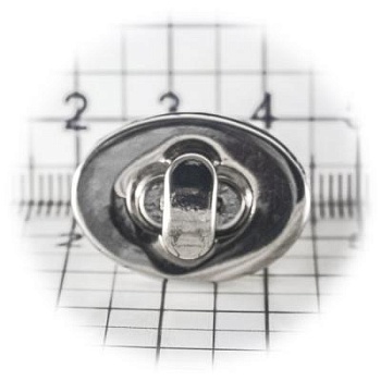 Замок для сумки 0034Л поворотный, никель