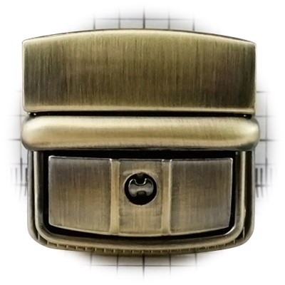 Замок портфельный 899А с ключом, антик, цена 288 руб