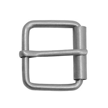 Пряжка роликовая, под ремень 30 мм, матовый никель