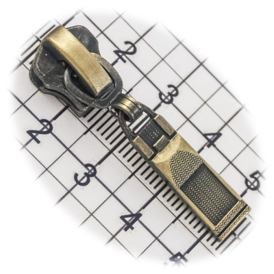 Бегунок №05, для металлической молнии, декоративный, антик, цена 60 руб