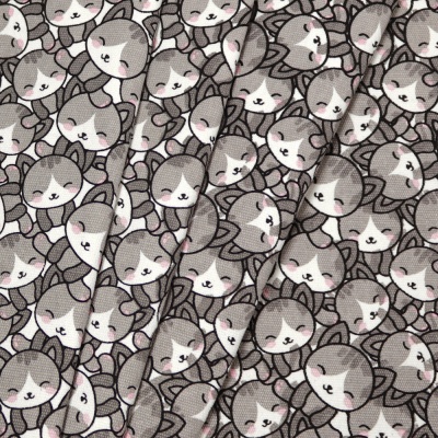 Канвас 2x2 W/R, узор кошки серые, цена 720 руб