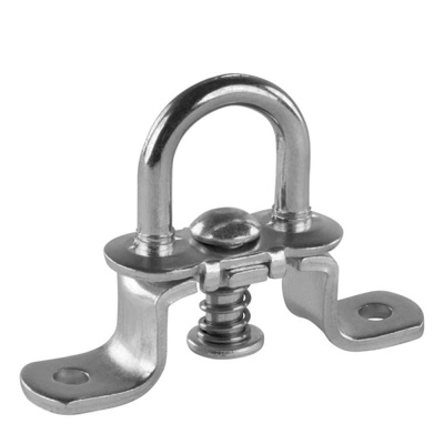 Скоба поворотная для тентов, под люверс 42x22 мм, оцинкованная, цена 141 руб