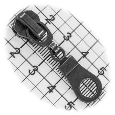 Бегунок №05, для металлической молнии, капля, блэк никель, цена 29.50 руб