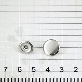 Кнопка кольцевая нержавейка 12 мм, никель