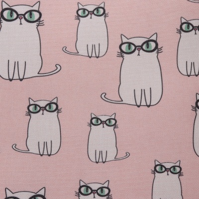 Ткань тентовая 600D, 400 г/м2, ш. 150 см, принт Умные кошечки, цена 