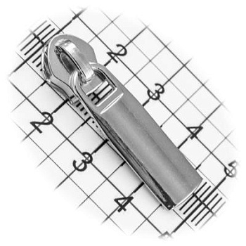 Бегунок №05, для витой молнии, галантерейный, плоский, никель