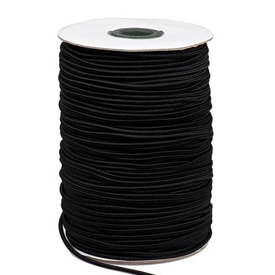 Резинка шляпная, 3 мм, черная, цена 