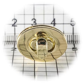 Замок для сумки 0034Л поворотный, золото